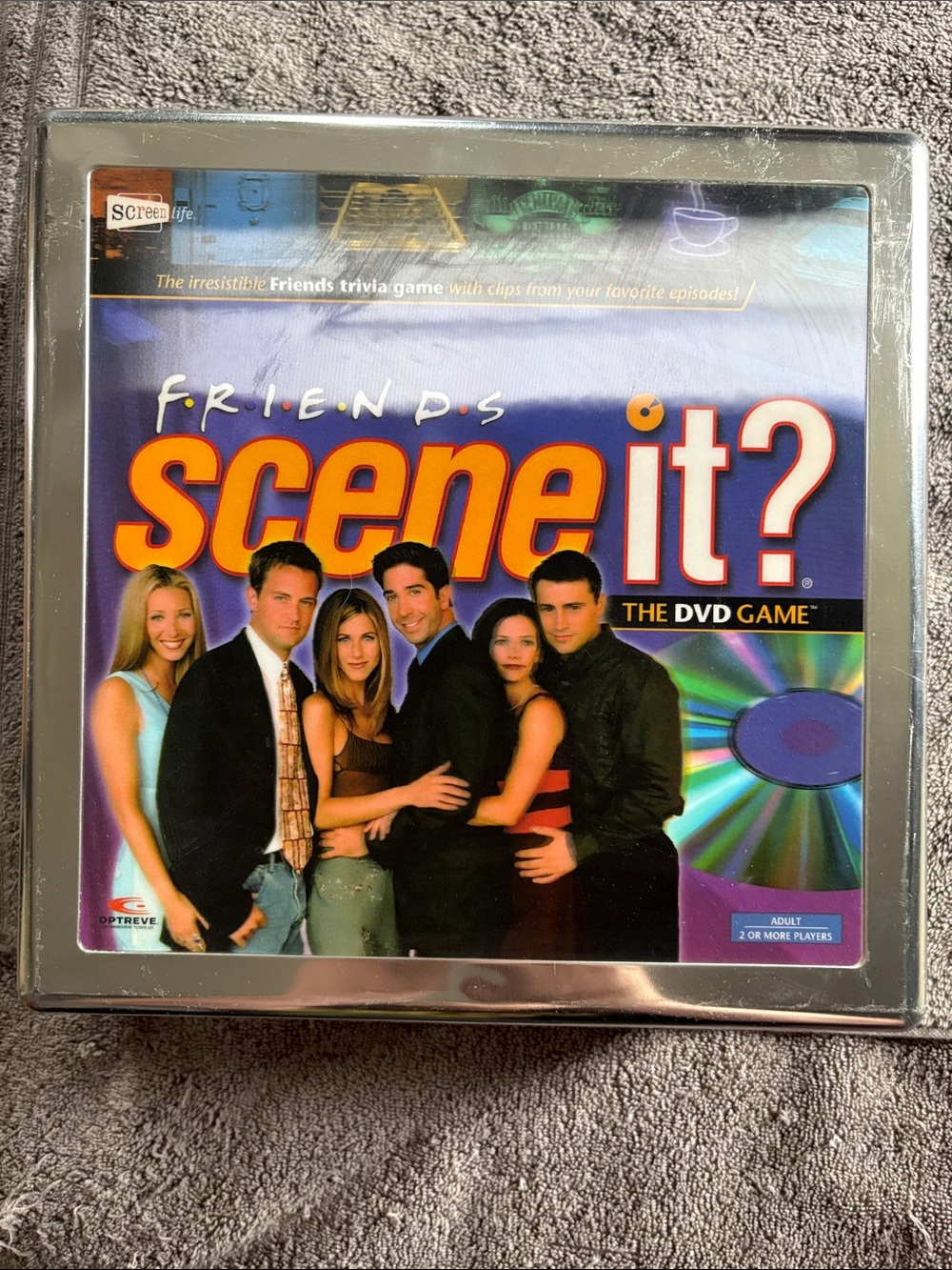 Friends Scene It? DVD Game - Purple & Orange Cover